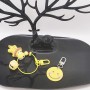 smile yellow lion rubber keyring high end promotional gifts