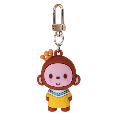 cartoon cute monkey silicone rubber keychain promotional gifts for employees