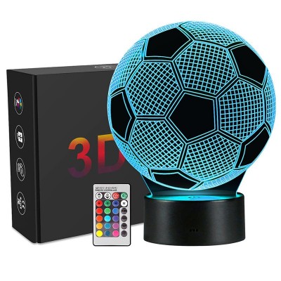 FC Barcelona 3D Led Football Night Light هدايا ترويجية مخصصة