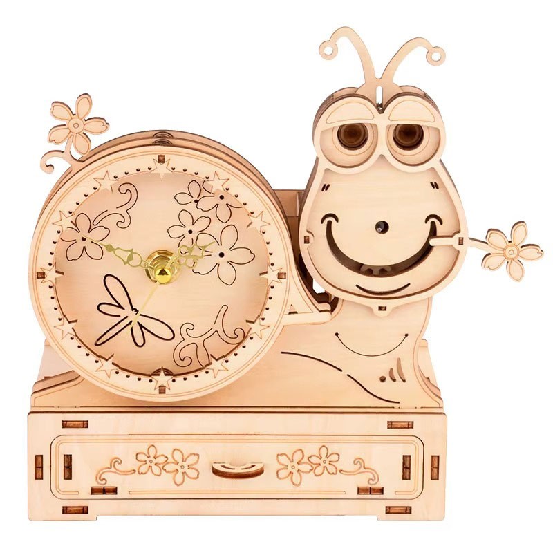 how to get Wooden Puzzle Music Box Snail Puzzle Wind-up