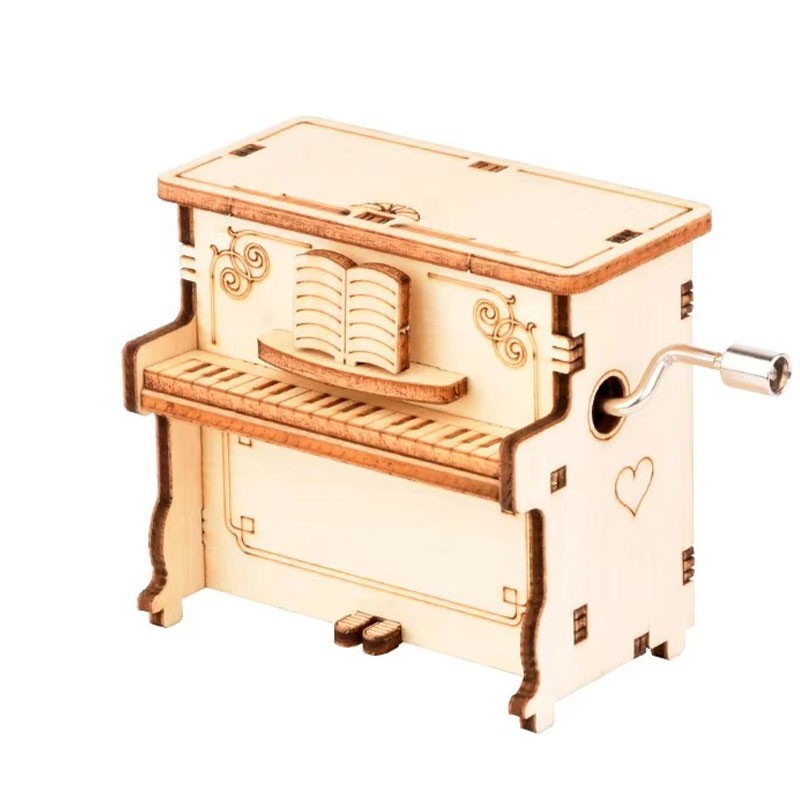 how to get Wooden Music Box Puzzle DIY Vintage Solid Wood