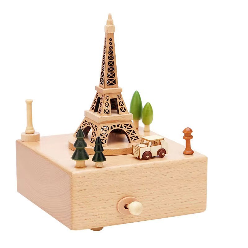 how to get Custom Wooden Music Box Eiffel Tower