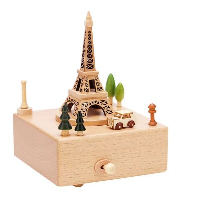 how to get Custom Wooden Music Box Eiffel Tower