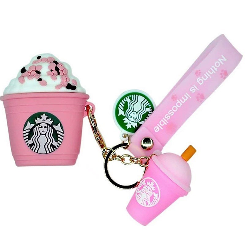 Starbucks pink personalised airpod case promotional business gifts
