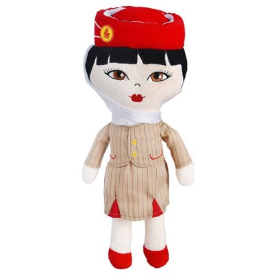 fly emirates logo little travellers pilot rag doll best gift items for ladies