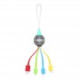 Silicone 3in1 Lighting logo cable with opener compatible for smart phones