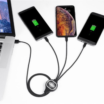 Multiple NFC 3in1 Charging Cable with IPone6/Type-C/Micro-USB Port