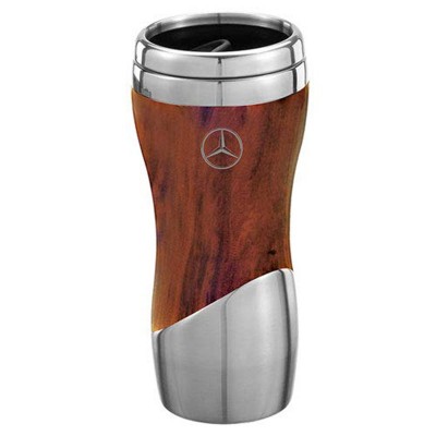 Cadeaux d'entreprise uniques de trumbler de café en acier inoxydable à double paroi avec logo Mercedes