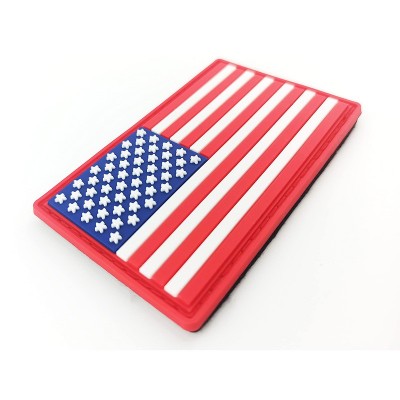 Custom 3D Soft PVC Rubber Small American Flag Patches