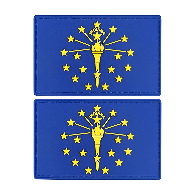 USA state flag Indiana patch rubber company giftware wholesale