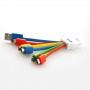 Mosquetón 4 en 1 cable de múltiples puertos para teléfonos móviles iPhone / Android