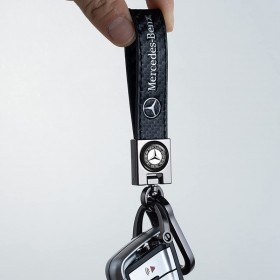 Benz Symbol Leather Keychain Company Christmas Gifts