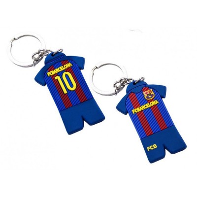 fc barcelona kit soft rubber pvc keychain 10 year business anniversary gifts