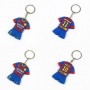 Kit FC Barcelona Chaveiro de PVC de borracha macia presentes de feriado para clientes empresariais