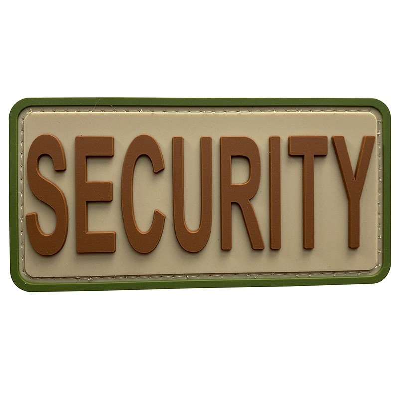 Beige security diy pvc patch corporate promotional merchandise