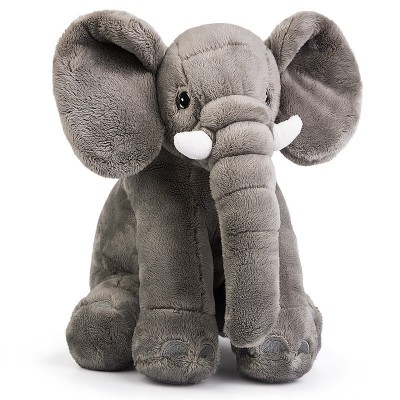 중간 크기 11.4 인치 귀여운 코끼리 장난감은 아이들을 위한 견면 벨벳 동물을 박제했습니다
