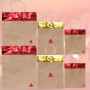 カスタマイズされたクリスマスバッグに適した18個の赤と金のカスタマイズされたクリスマスクラフトギフトバッグ
