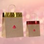 18 sacs-cadeaux en kraft de Noël personnalisés rouges et or adaptés aux sacs de Noël personnalisés