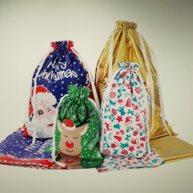 Bolsas de regalo con cordón personalizadas Las bolsas de regalo de Navidad extragrandes