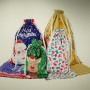 Sacos de presente personalizados com cordão Os sacos de presente de Natal extra grandes