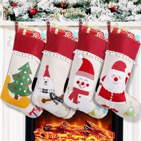 Henkilökohtaiset neulotut joulusukat, mukautetut joulupukin sukat joulukoristeisiin