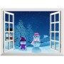 christmas window stickers cartoon snowman