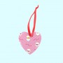 custom ornament with your brand heart shape