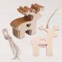 Décorations en bois adaptées aux besoins du client par ornements en bois d'impression de logo pour la décoration de Noël