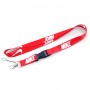 Polyester-rote kundenspezifische Lanyard-Abzeichen für personalisiertes Schlüsselband