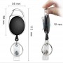 cheap price black Badge Reel with Card Clamp and Slide Clip