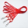 Cordones separables personalizados de nailon rojo para titular de identificación personalizado