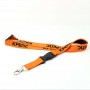 Lanières personnalisées orange tubulaires bon marché pour fabriquer votre propre lanière