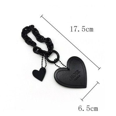 personalized leather heart keyring china factory