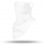 White Mask Face Covering in 100% Polyester Microfiber neck gaiter for Men Women