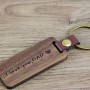 unique wooden keyring with logo
