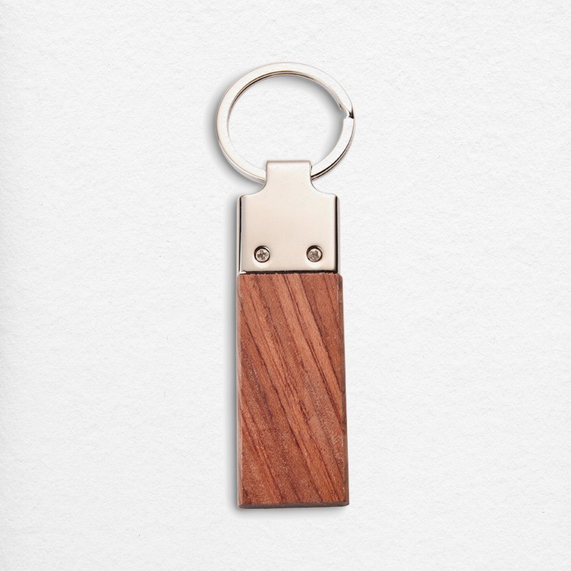 customized wooden bead keychain with logo