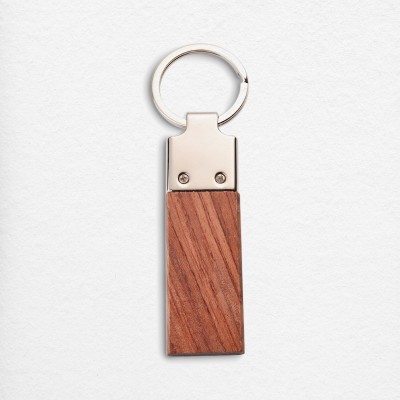 customized wooden bead keychain with logo