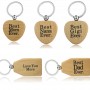 customized wooden keyring design with logo