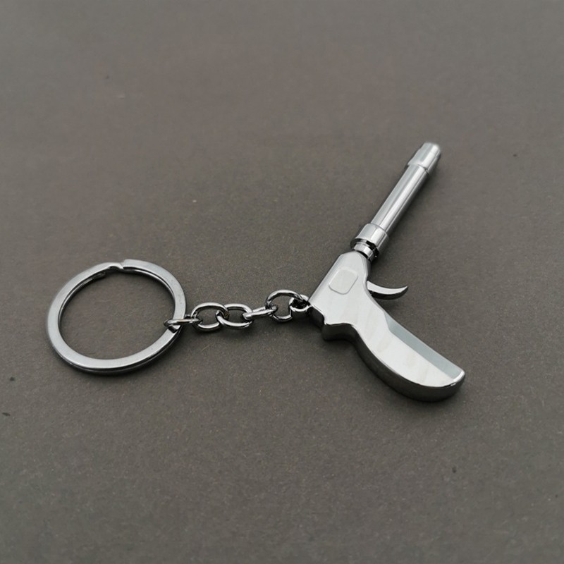 Gun Shape Metal Keychain