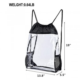 Custom Clear Fitness Backpack Drawstring Pocket Backpack