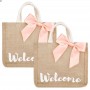 Customized Printed Jute Tote Bags Promotional Burlap Bags as Gifts