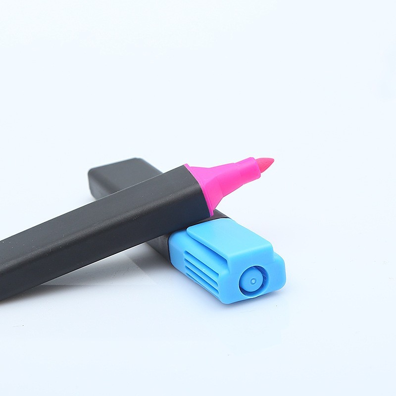 blue gel highlighter pen with logo