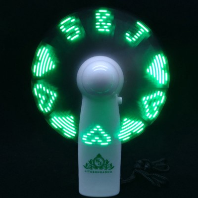 Logo Printing Novelty Led Display Handheld Electric Fan