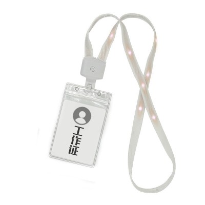 بطاقة هوية أكريليك ملونة ذات شكل مخصص مع حبل LED متوهج