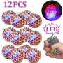 Custom Logo Anti-Stress Ball LED Mesh Squeeze Ball Toys