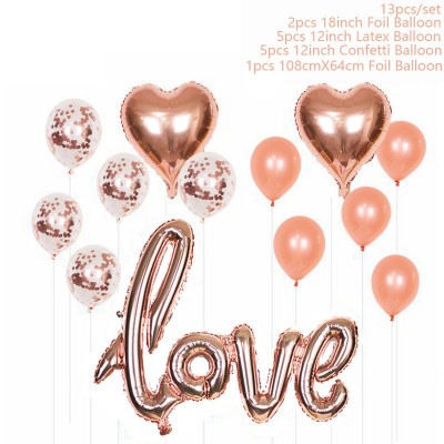 Rose Gold Love Balloon Kit für Valentinstag Dekorationen