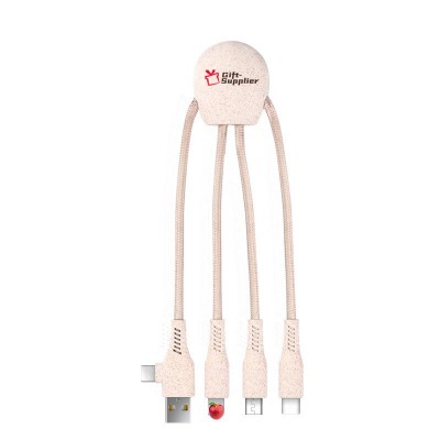 ECO Два-три разлагаемых кабеля для зарядки типа C USB-кабель для быстрой зарядки данных