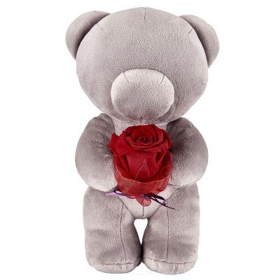 Benutzerdefinierter weicher und süßer Rosen-Teddybär mit großem Rosen-Plüschtier-Spielzeug