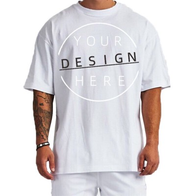 Пользовательская футболка с удобной круглой шеей поддерживает дизайн с коротким рукавом