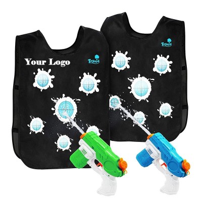 Vente en gros de jouets pour enfants en plein air avec pistolet à eau et gilets activés par l'eau pour les enfants